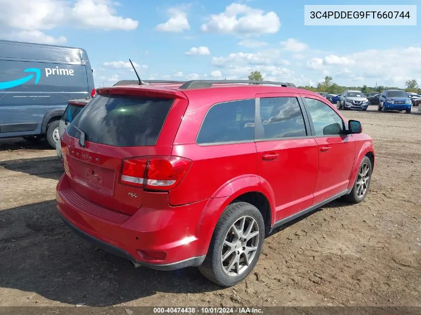 2015 Dodge Journey R/T VIN: 3C4PDDEG9FT660744 Lot: 40474438