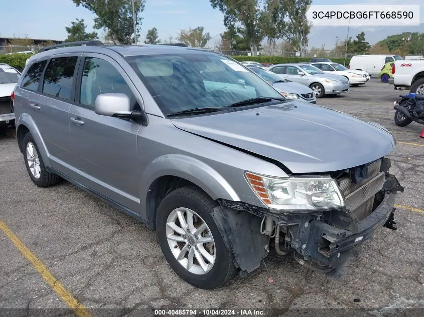 2015 Dodge Journey Sxt VIN: 3C4PDCBG6FT668590 Lot: 40485794