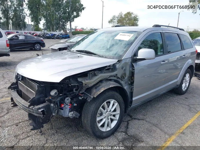 2015 Dodge Journey Sxt VIN: 3C4PDCBG6FT668590 Lot: 40485794