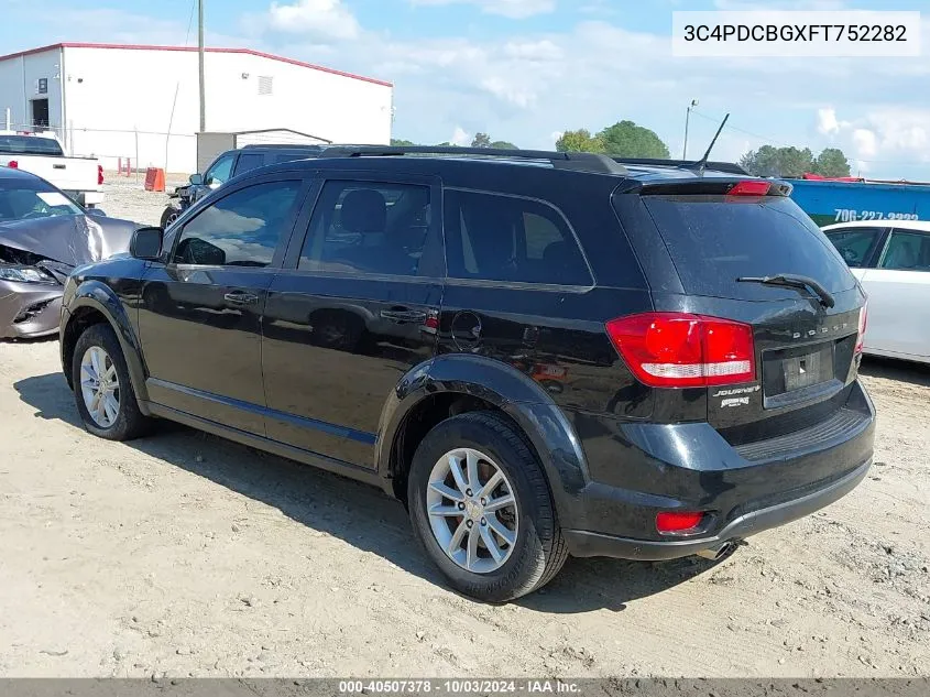 2015 Dodge Journey Sxt VIN: 3C4PDCBGXFT752282 Lot: 40507378