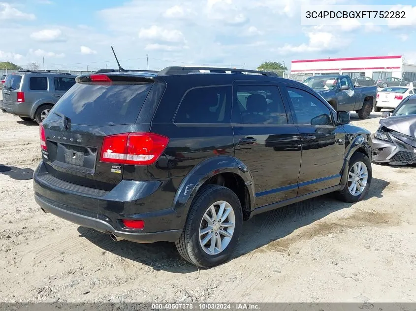 2015 Dodge Journey Sxt VIN: 3C4PDCBGXFT752282 Lot: 40507378