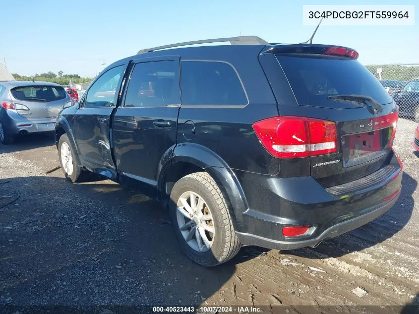 2015 Dodge Journey Sxt VIN: 3C4PDCBG2FT559964 Lot: 40523443