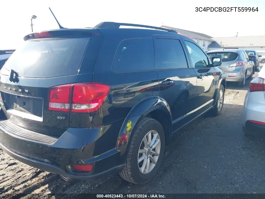 2015 Dodge Journey Sxt VIN: 3C4PDCBG2FT559964 Lot: 40523443