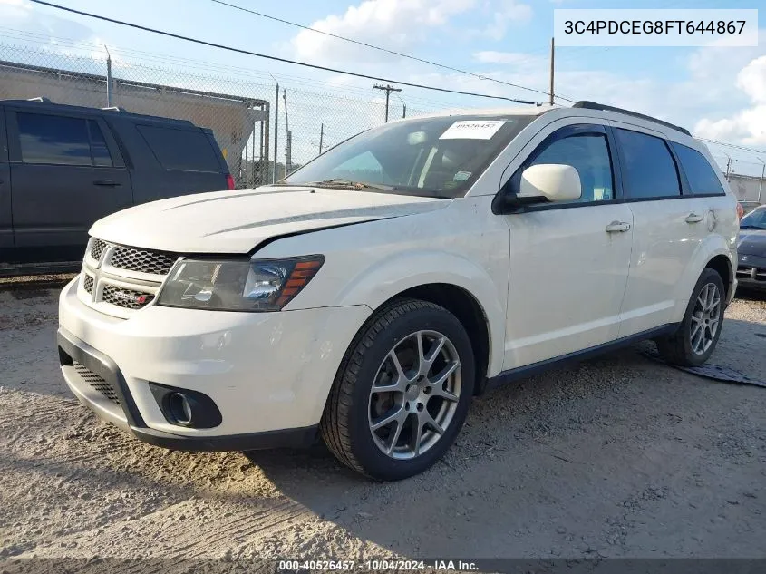 2015 Dodge Journey R/T VIN: 3C4PDCEG8FT644867 Lot: 40526457