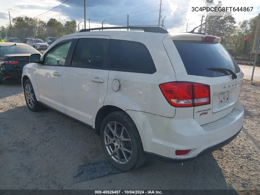 2015 Dodge Journey R/T VIN: 3C4PDCEG8FT644867 Lot: 40526457