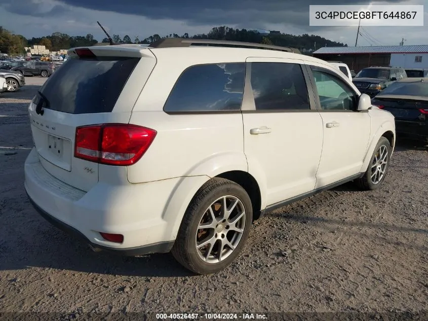 2015 Dodge Journey R/T VIN: 3C4PDCEG8FT644867 Lot: 40526457