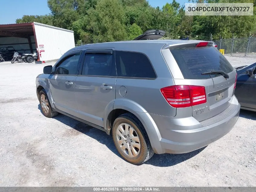 2015 Dodge Journey Se VIN: 3C4PDCABXFT679727 Lot: 40528576