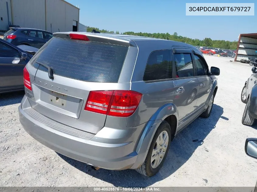 2015 Dodge Journey Se VIN: 3C4PDCABXFT679727 Lot: 40528576