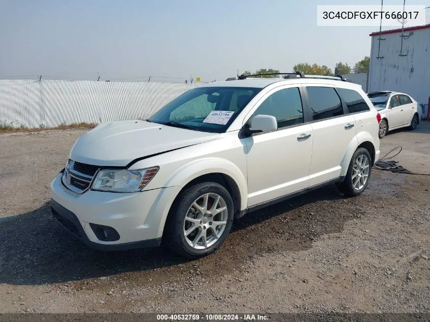 2015 Dodge Journey VIN: 3C4CDFGXFT666017 Lot: 40532759