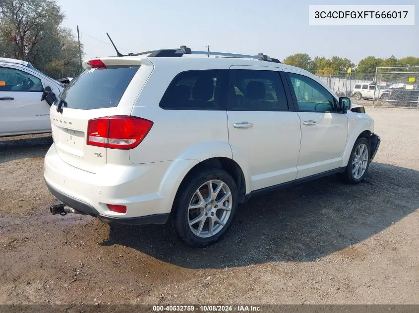 2015 Dodge Journey VIN: 3C4CDFGXFT666017 Lot: 40532759