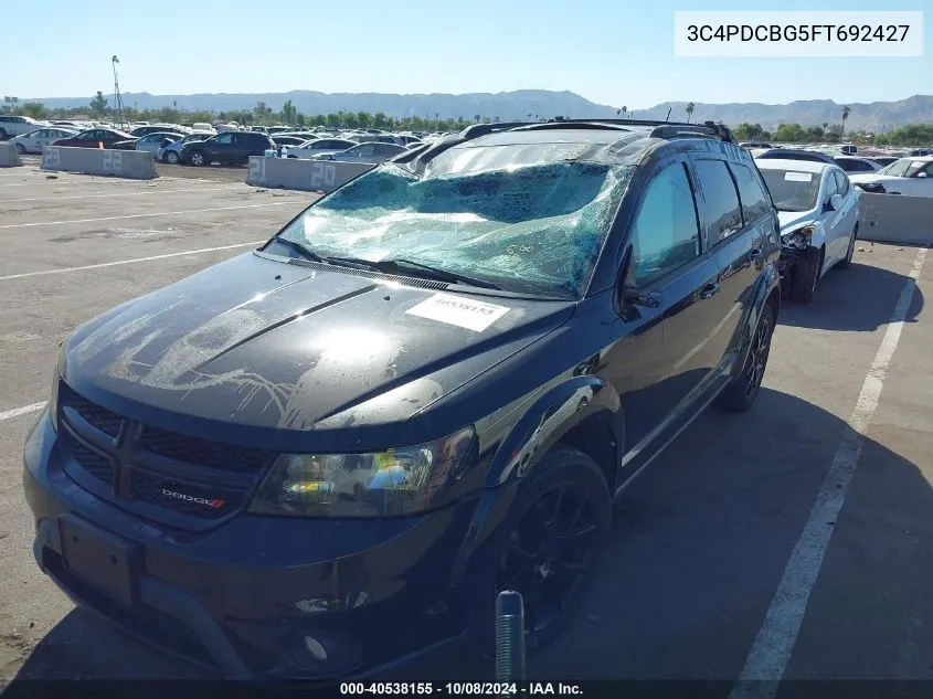 2015 Dodge Journey Sxt VIN: 3C4PDCBG5FT692427 Lot: 40538155