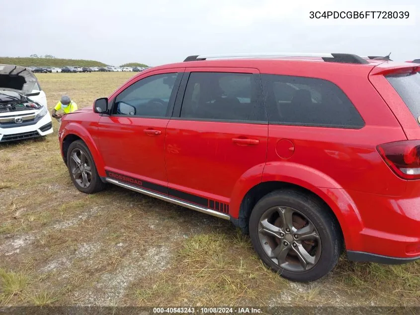 2015 Dodge Journey Crossroad VIN: 3C4PDCGB6FT728039 Lot: 40543243