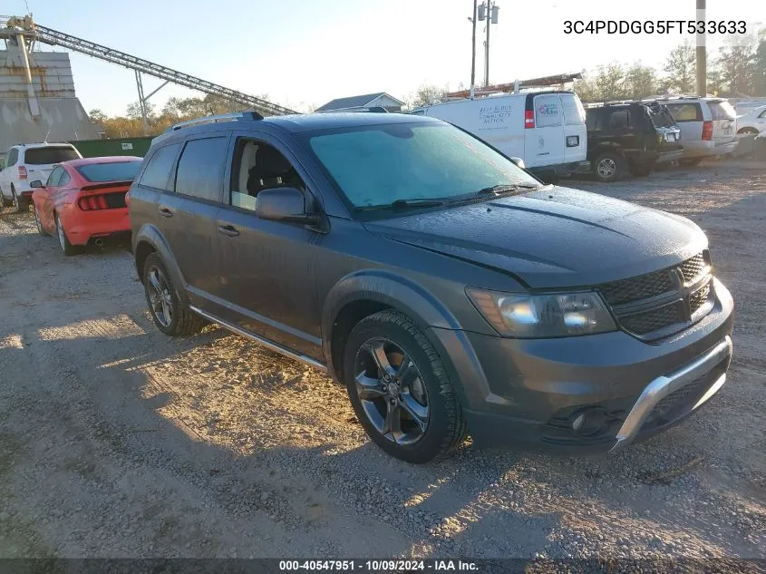 2015 Dodge Journey Crossroad VIN: 3C4PDDGG5FT533633 Lot: 40547951