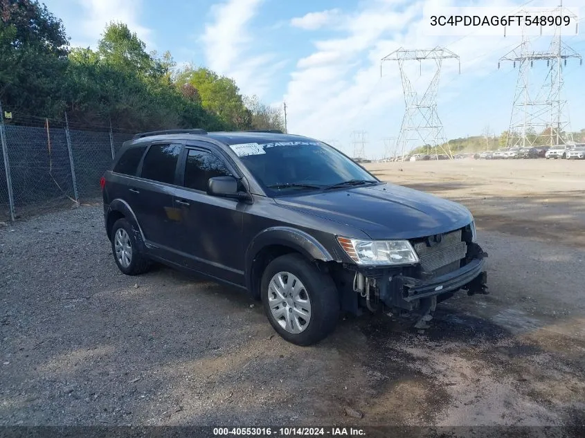 2015 Dodge Journey Se VIN: 3C4PDDAG6FT548909 Lot: 40553016