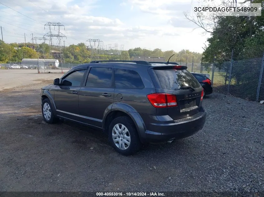 2015 Dodge Journey Se VIN: 3C4PDDAG6FT548909 Lot: 40553016