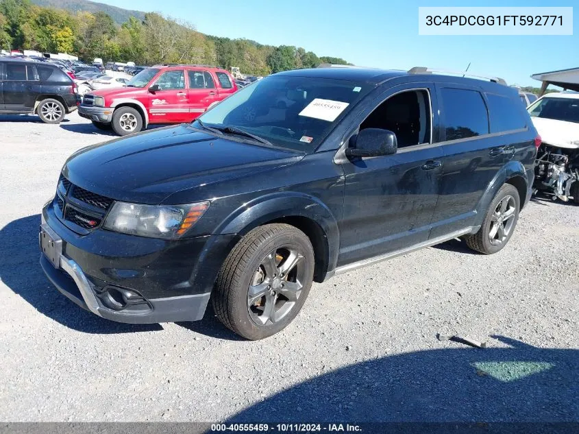 2015 Dodge Journey Crossroad VIN: 3C4PDCGG1FT592771 Lot: 40555459