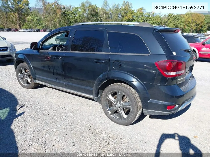 2015 Dodge Journey Crossroad VIN: 3C4PDCGG1FT592771 Lot: 40555459