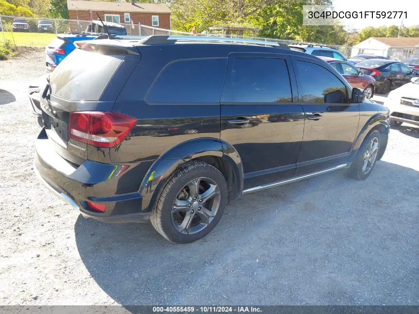 2015 Dodge Journey Crossroad VIN: 3C4PDCGG1FT592771 Lot: 40555459