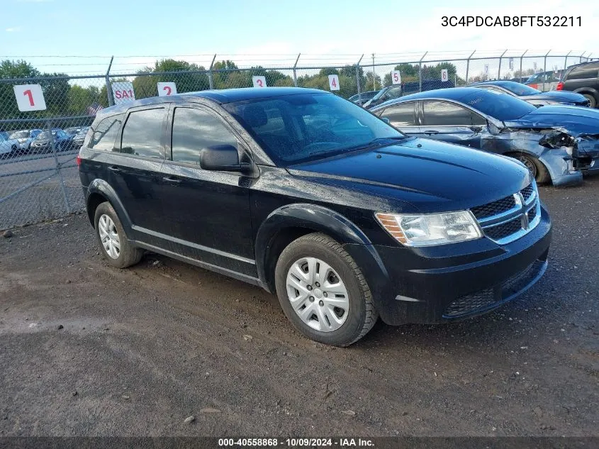 2015 Dodge Journey Se VIN: 3C4PDCAB8FT532211 Lot: 40558868