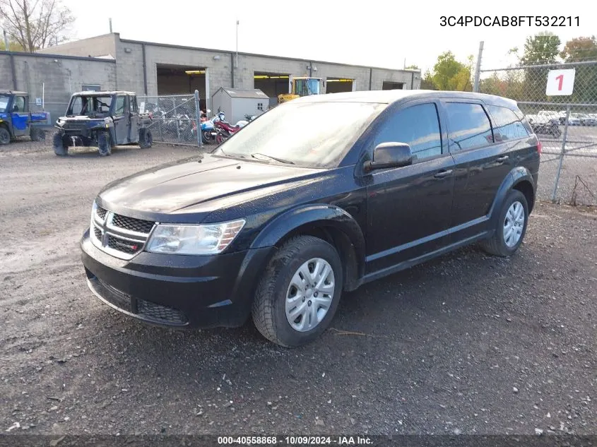 2015 Dodge Journey Se VIN: 3C4PDCAB8FT532211 Lot: 40558868