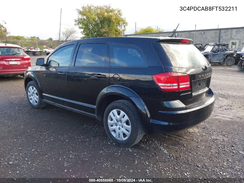 2015 Dodge Journey Se VIN: 3C4PDCAB8FT532211 Lot: 40558868