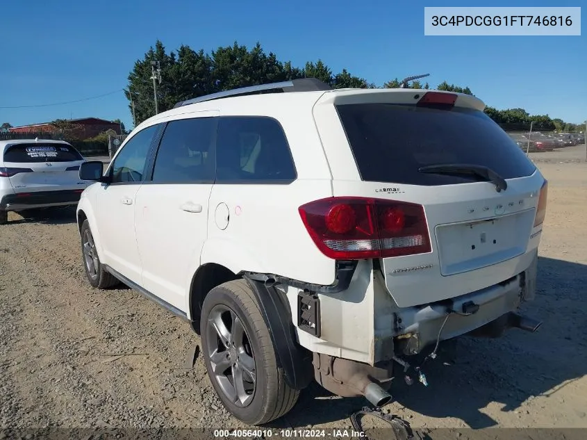 2015 Dodge Journey Crossroad VIN: 3C4PDCGG1FT746816 Lot: 40564010