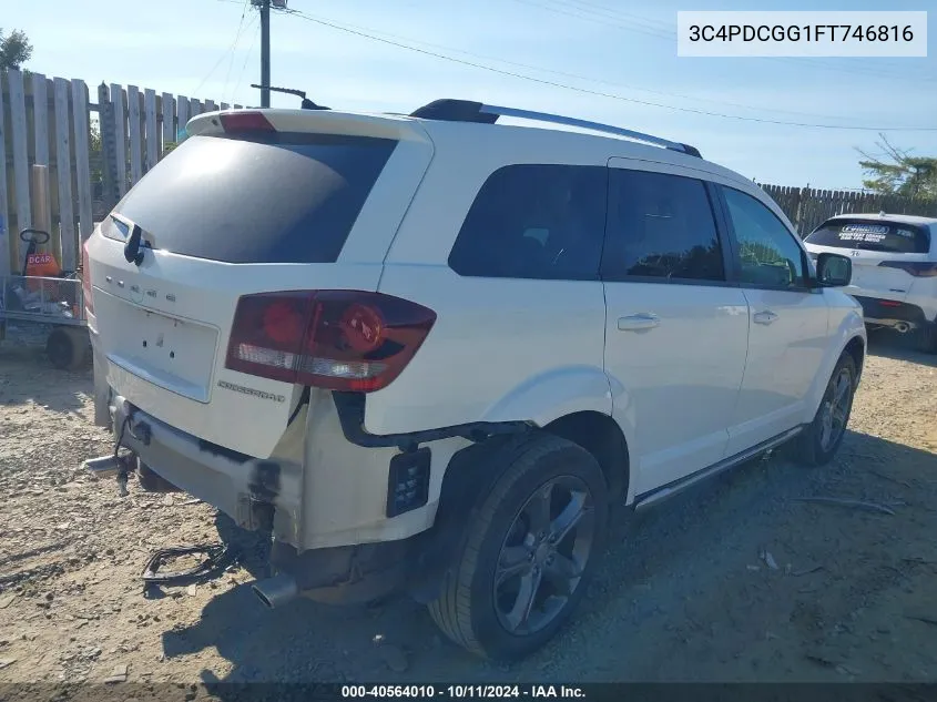 2015 Dodge Journey Crossroad VIN: 3C4PDCGG1FT746816 Lot: 40564010