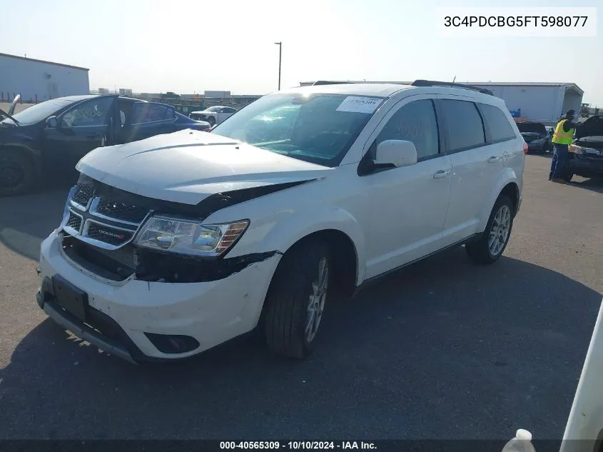 2015 Dodge Journey Sxt VIN: 3C4PDCBG5FT598077 Lot: 40565309