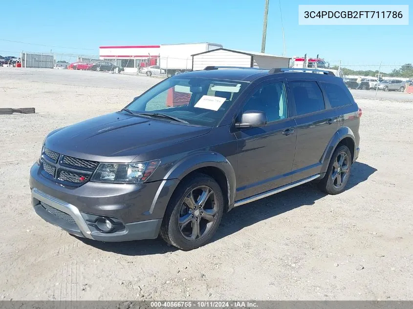 2015 Dodge Journey Crossroad VIN: 3C4PDCGB2FT711786 Lot: 40566755