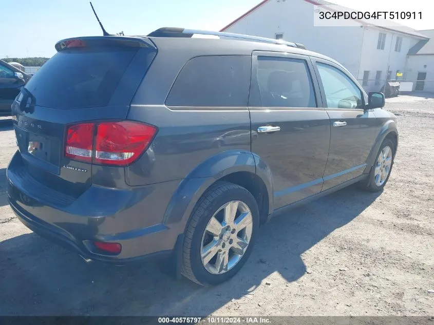 2015 Dodge Journey Limited VIN: 3C4PDCDG4FT510911 Lot: 40575797