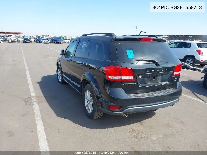 2015 Dodge Journey Sxt VIN: 3C4PDCBG3FT658213 Lot: 40576015