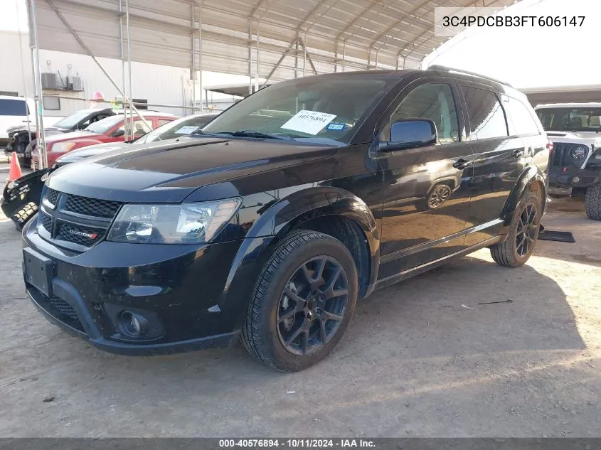 2015 Dodge Journey Sxt VIN: 3C4PDCBB3FT606147 Lot: 40576894