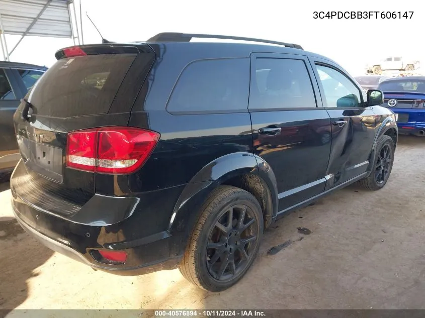 2015 Dodge Journey Sxt VIN: 3C4PDCBB3FT606147 Lot: 40576894