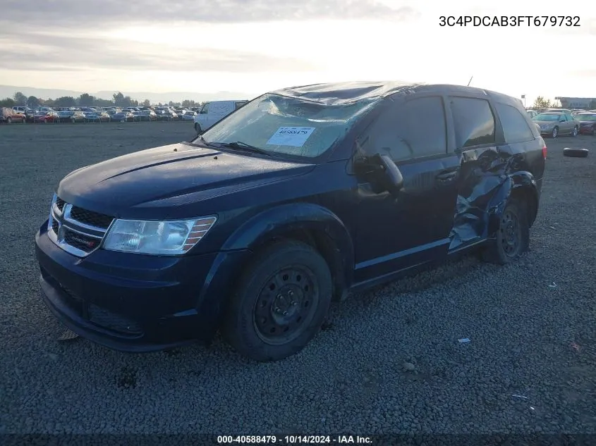 2015 Dodge Journey Se VIN: 3C4PDCAB3FT679732 Lot: 40588479