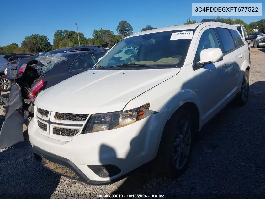 2015 Dodge Journey R/T VIN: 3C4PDDEGXFT677522 Lot: 40589519