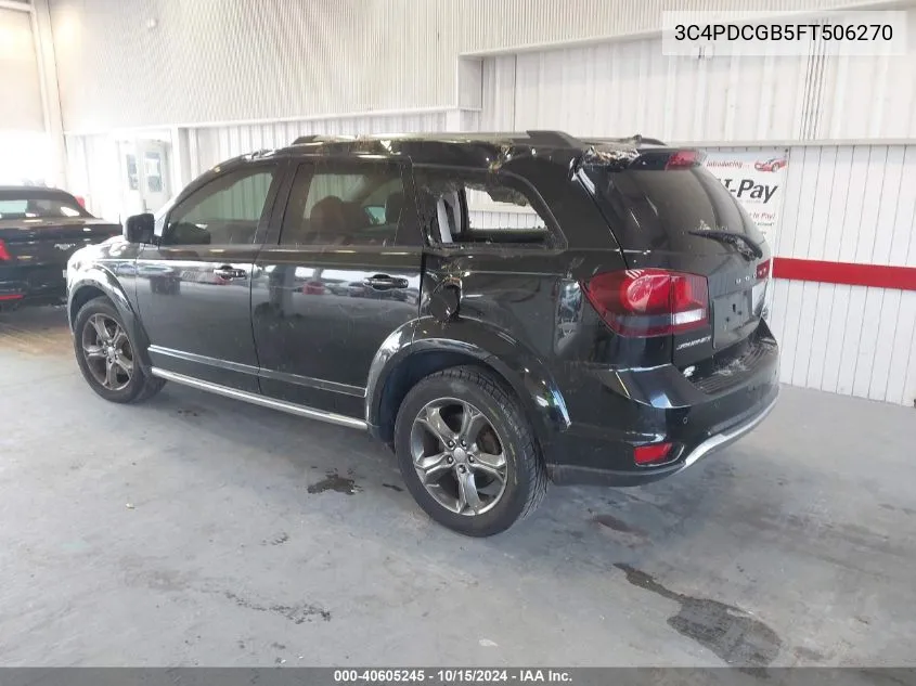 2015 Dodge Journey Crossroad VIN: 3C4PDCGB5FT506270 Lot: 40605245