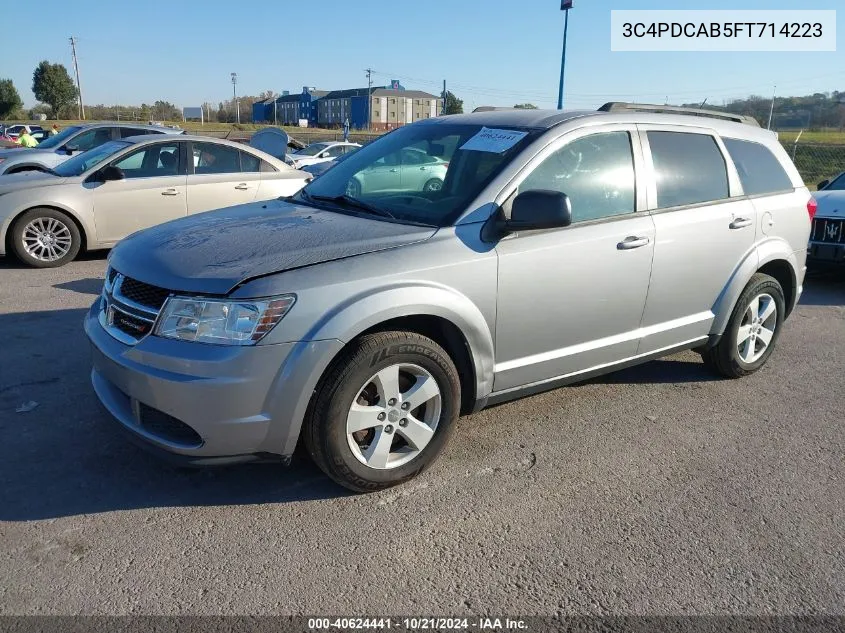 2015 Dodge Journey Se VIN: 3C4PDCAB5FT714223 Lot: 40624441