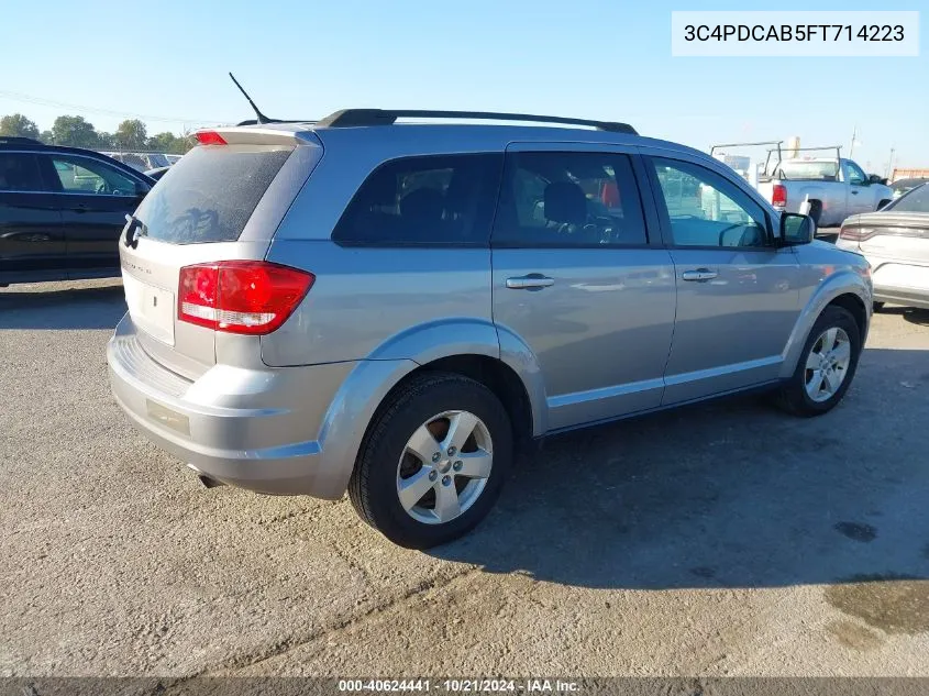 2015 Dodge Journey Se VIN: 3C4PDCAB5FT714223 Lot: 40624441