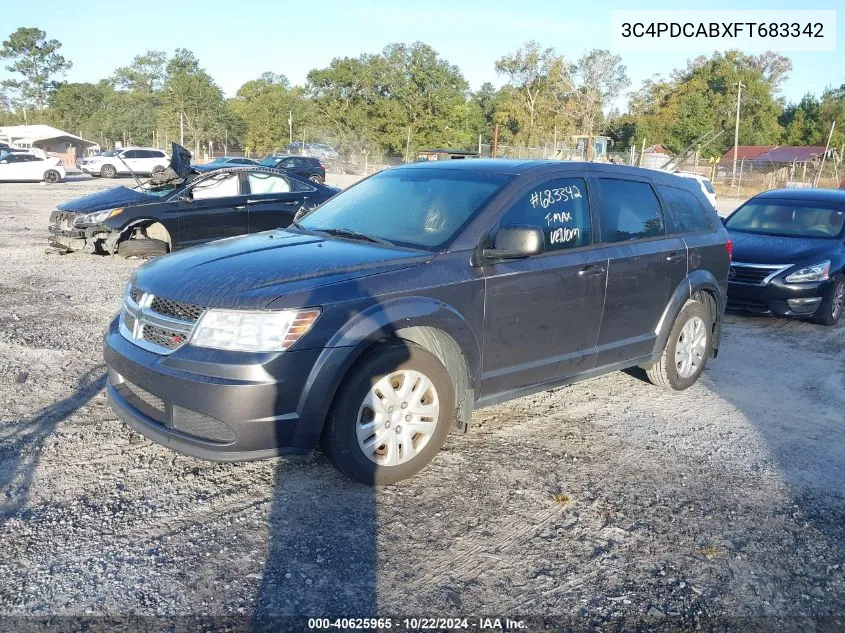 2015 Dodge Journey American Value Pkg VIN: 3C4PDCABXFT683342 Lot: 40625965