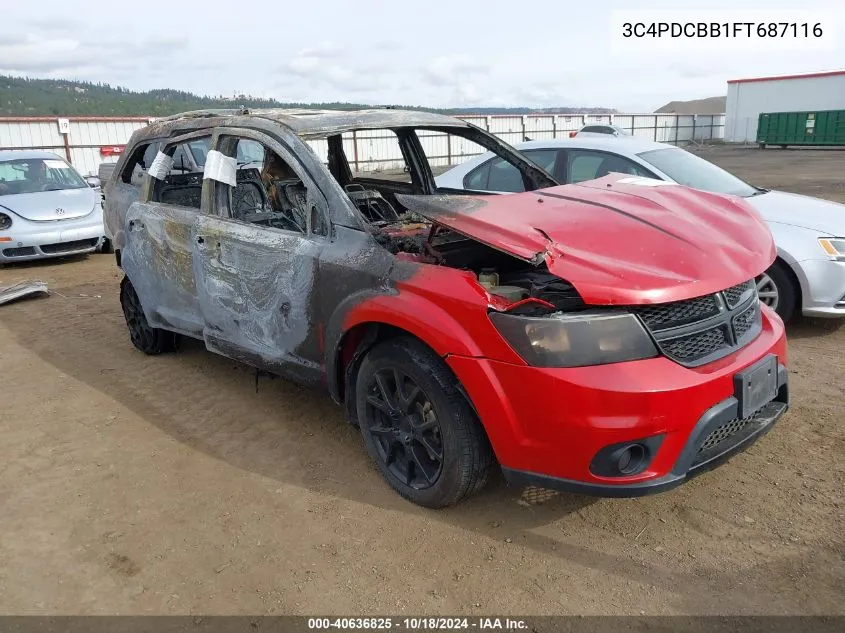 2015 Dodge Journey Sxt VIN: 3C4PDCBB1FT687116 Lot: 40636825