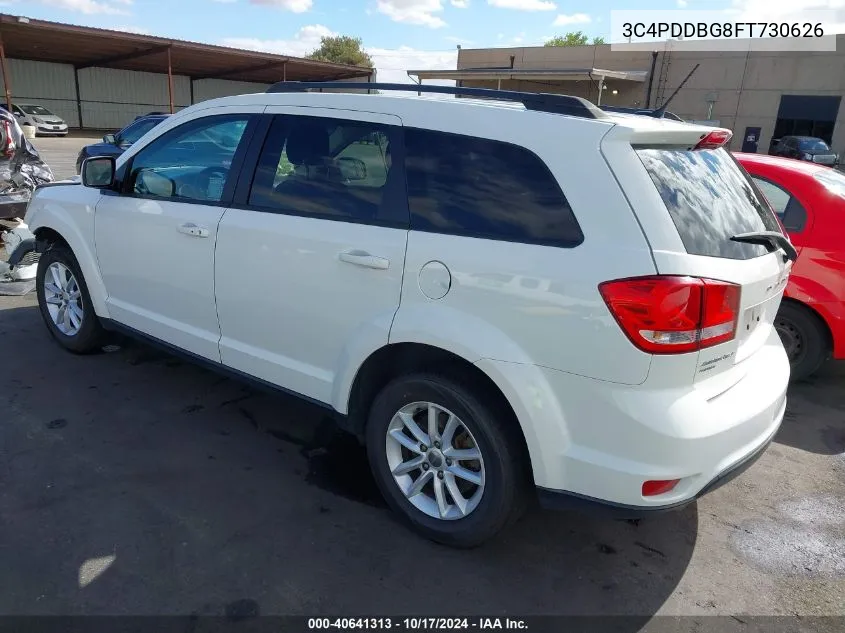 2015 Dodge Journey Sxt VIN: 3C4PDDBG8FT730626 Lot: 40641313