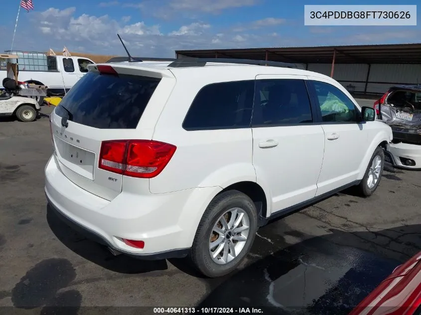 2015 Dodge Journey Sxt VIN: 3C4PDDBG8FT730626 Lot: 40641313