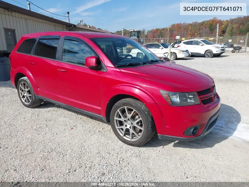 2015 Dodge Journey R/T VIN: 3C4PDCEG7FT641071 Lot: 40643217