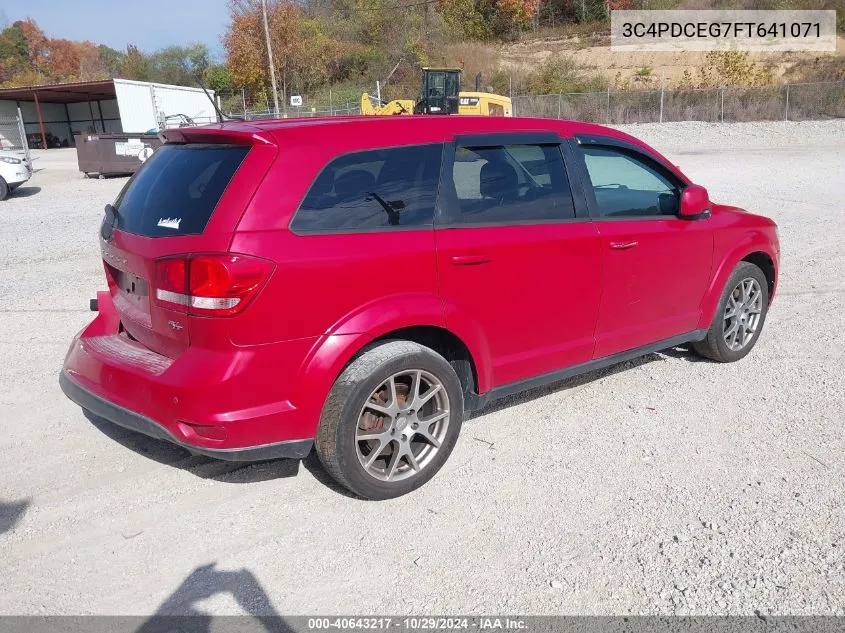 2015 Dodge Journey R/T VIN: 3C4PDCEG7FT641071 Lot: 40643217