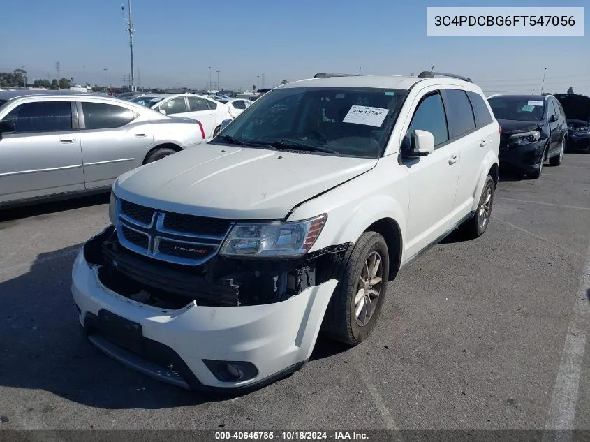 2015 Dodge Journey Sxt VIN: 3C4PDCBG6FT547056 Lot: 40645785