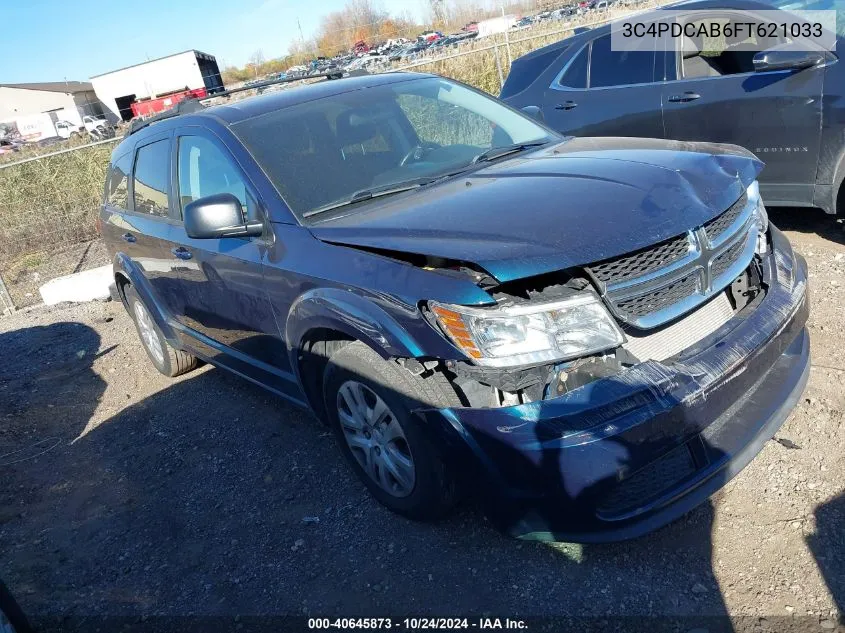 2015 Dodge Journey Se VIN: 3C4PDCAB6FT621033 Lot: 40645873