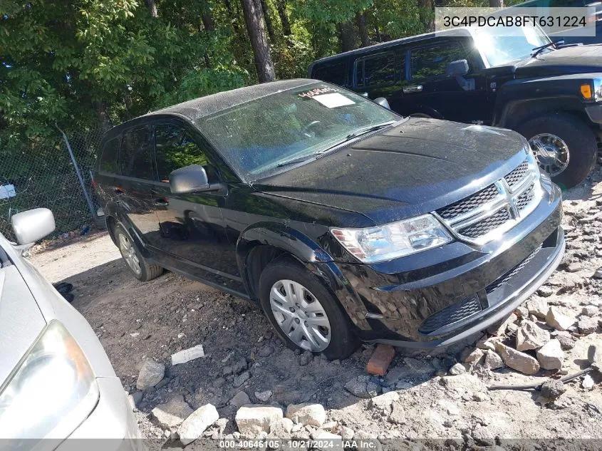 2015 Dodge Journey Se VIN: 3C4PDCAB8FT631224 Lot: 40646105