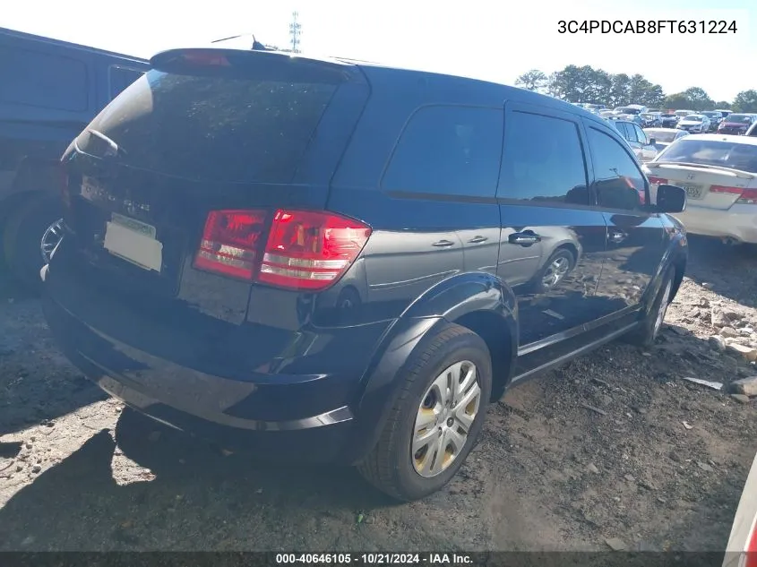 2015 Dodge Journey Se VIN: 3C4PDCAB8FT631224 Lot: 40646105