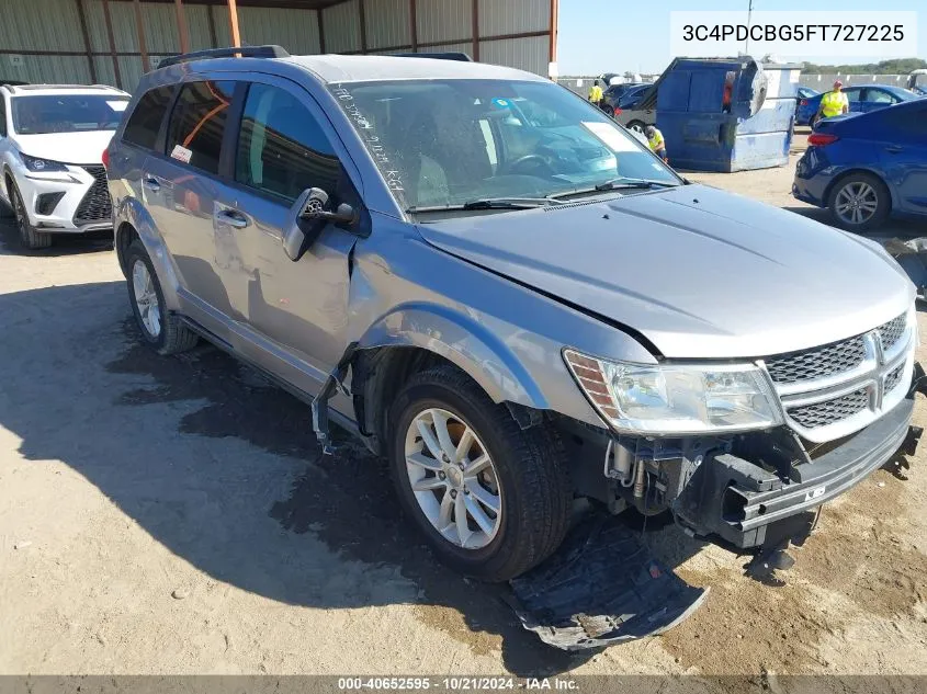 2015 Dodge Journey Sxt VIN: 3C4PDCBG5FT727225 Lot: 40652595