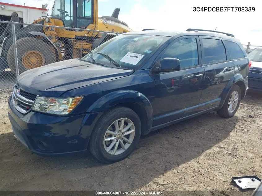 2015 Dodge Journey Sxt VIN: 3C4PDCBB7FT708339 Lot: 40664007